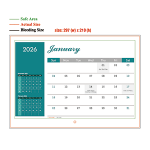 2026 wall calendar - 297mm x 210mm - 02