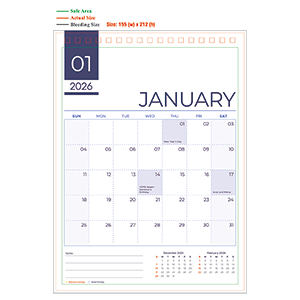2026 Calendar - Type A - 04
