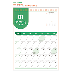 2026 Calendar - Type A - 06